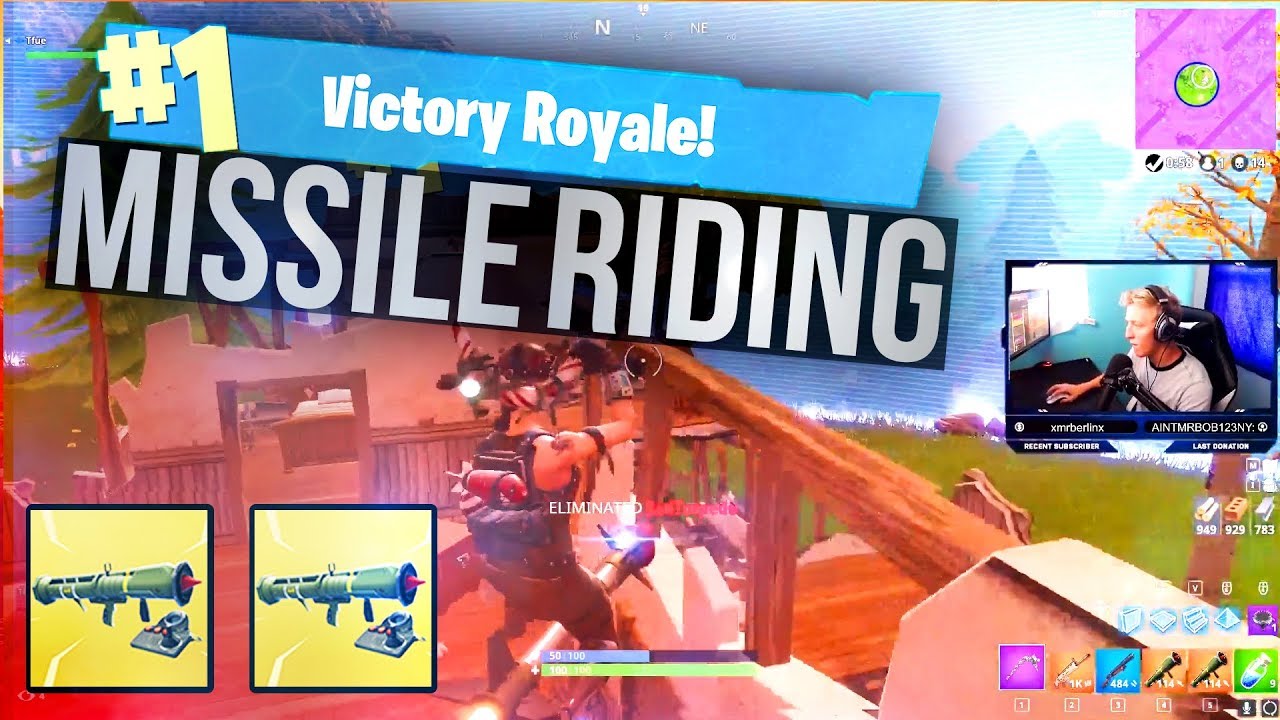MISSILE RIDING! - Tfue Fortnite Twitch Highlights #5