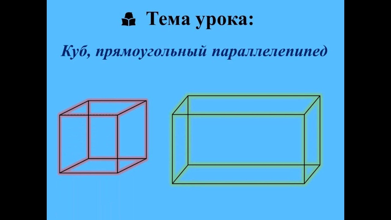 Математика  3 класс  Куб, прямоугольный параллелепипед
