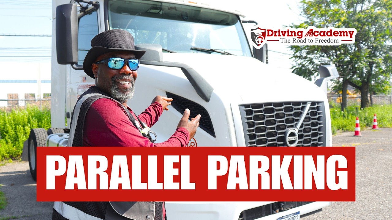 HOW TO PARALLEL PARK A TRACTOR TRAILER TRUCK | DRIVING ACADEMY