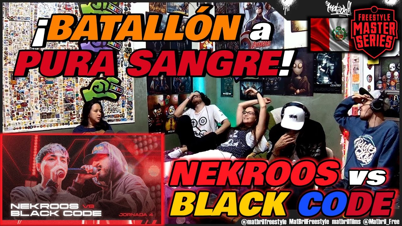 🔴COLOMBIANOS REACCIONAN a NEKROOS vs BLACK CODE - ¡BATALLÓN a PURA SANGRE! [FMS PERÚ JORNADA 4 2023]