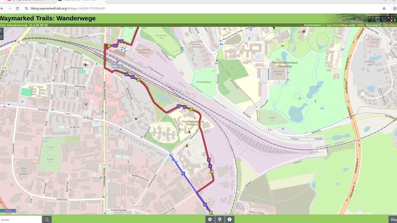 [E1-1] Europa Fernwanderweg E1 E6 von Padborg nach Tarp aus meinen Erinnerungen vom 11.03.2017