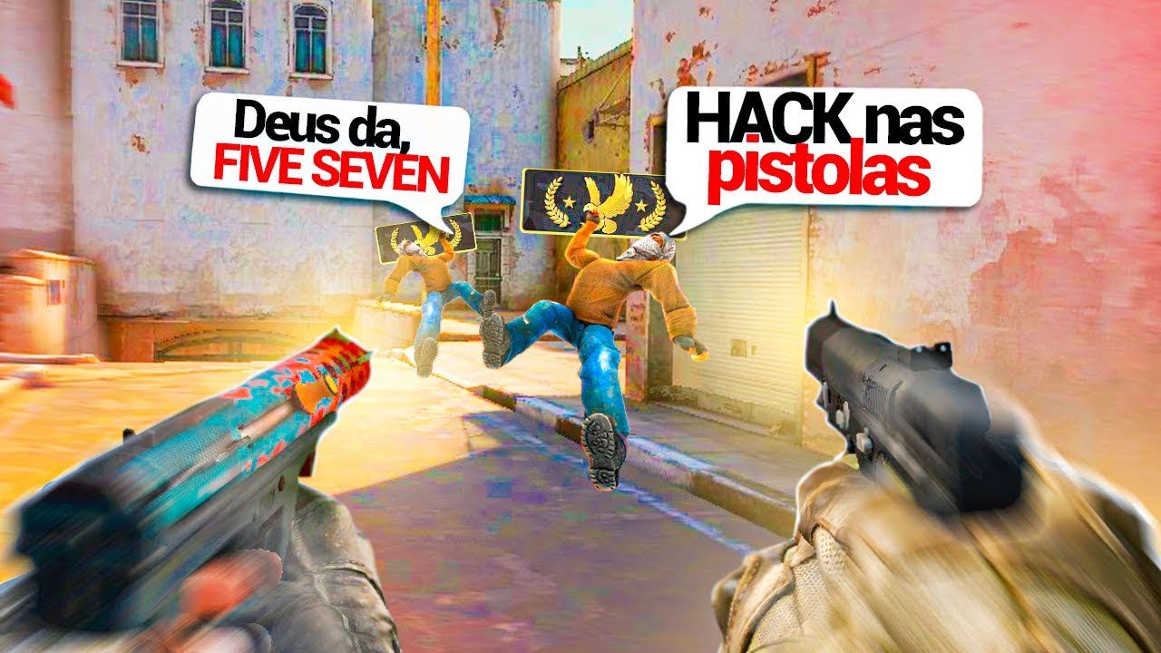 Usei só TEC-9 e Five Seven contra AGUIA, fingi ser CHEATER (time tóxico)