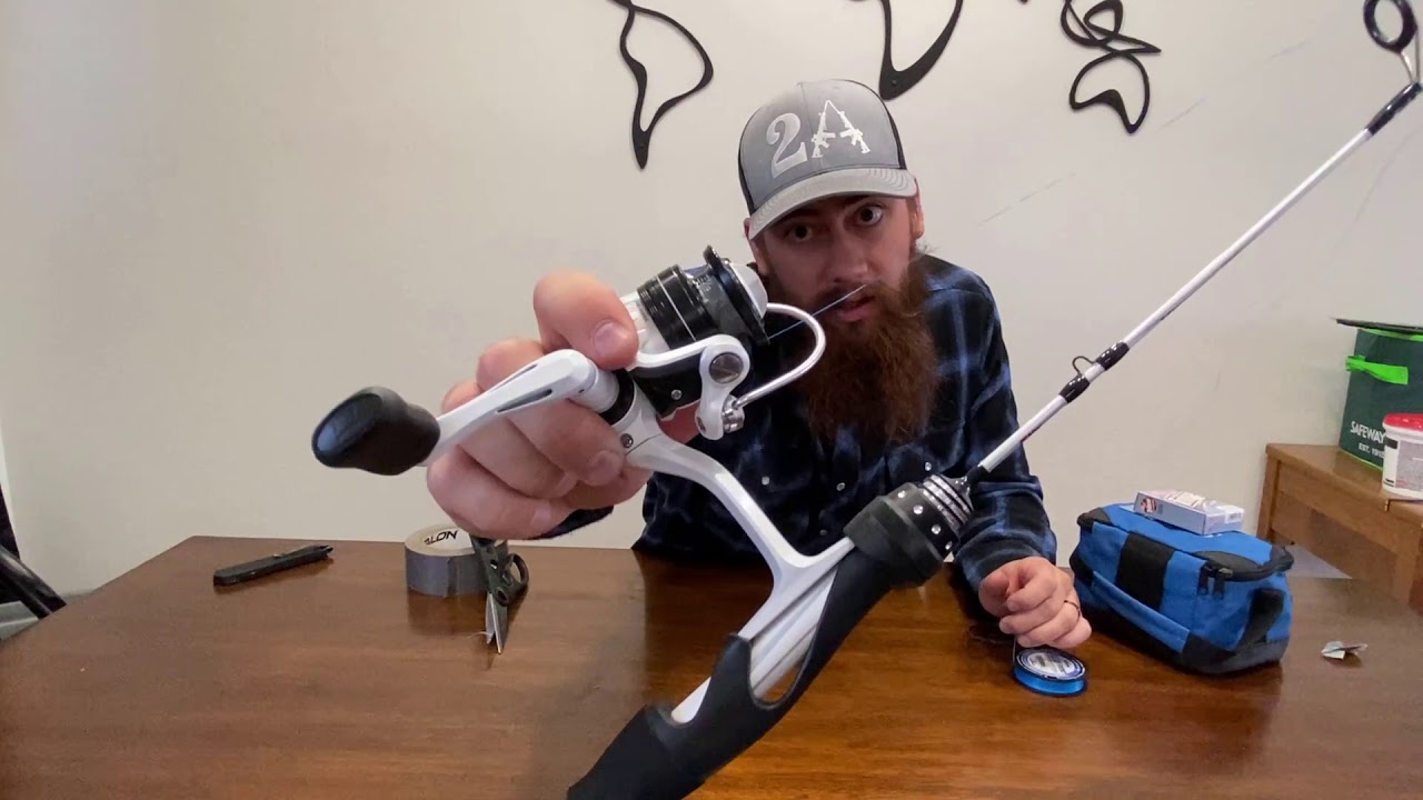 How To Set Up An Ice Rod/Reel!!! (MY way and giveaway!)