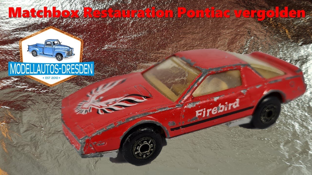 Matchbox Restauration #109 echtes Blattgold!! Pontiac Firebird vergolden [Modellauto]