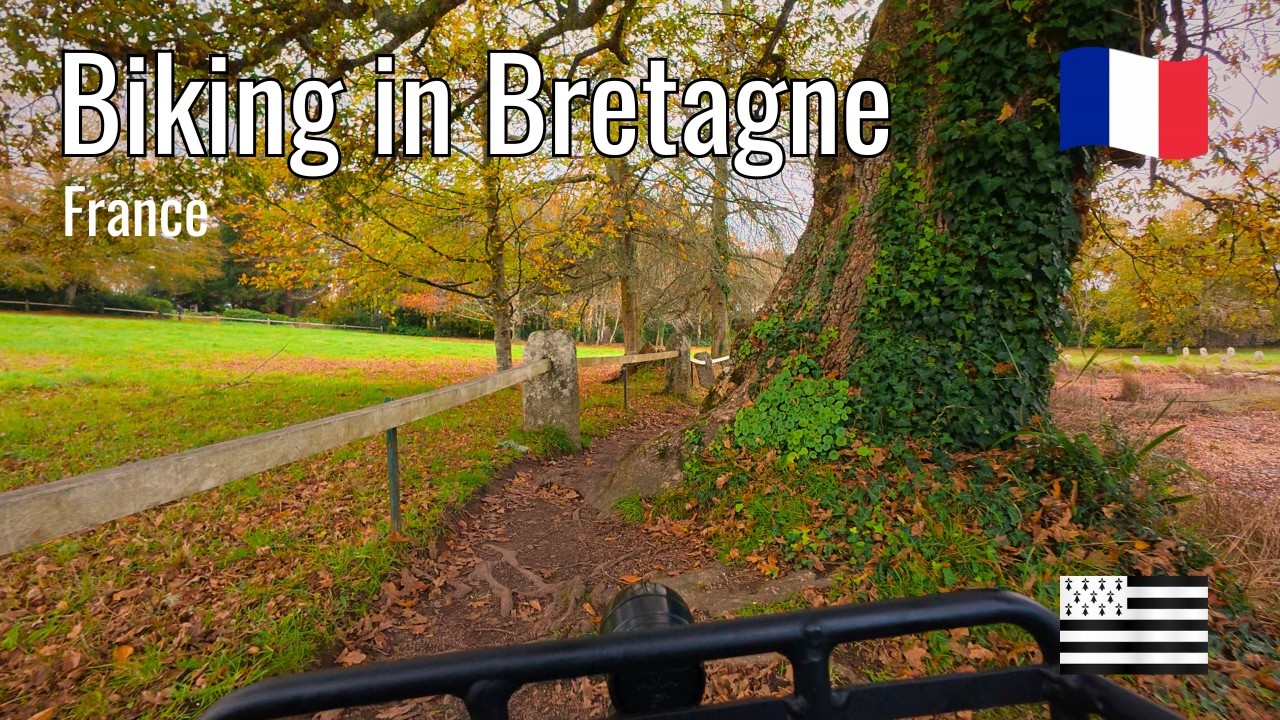 Autumn BIKING 🍂 Virtual tour | BRITTANY | FRANCE 🇫🇷 | 4K