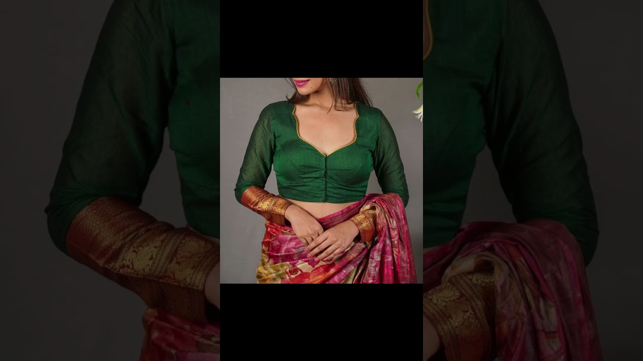 Latest Front Neck Blouse Design Ideas | Trendy & Elegant Blouse Patterns #ytshorts