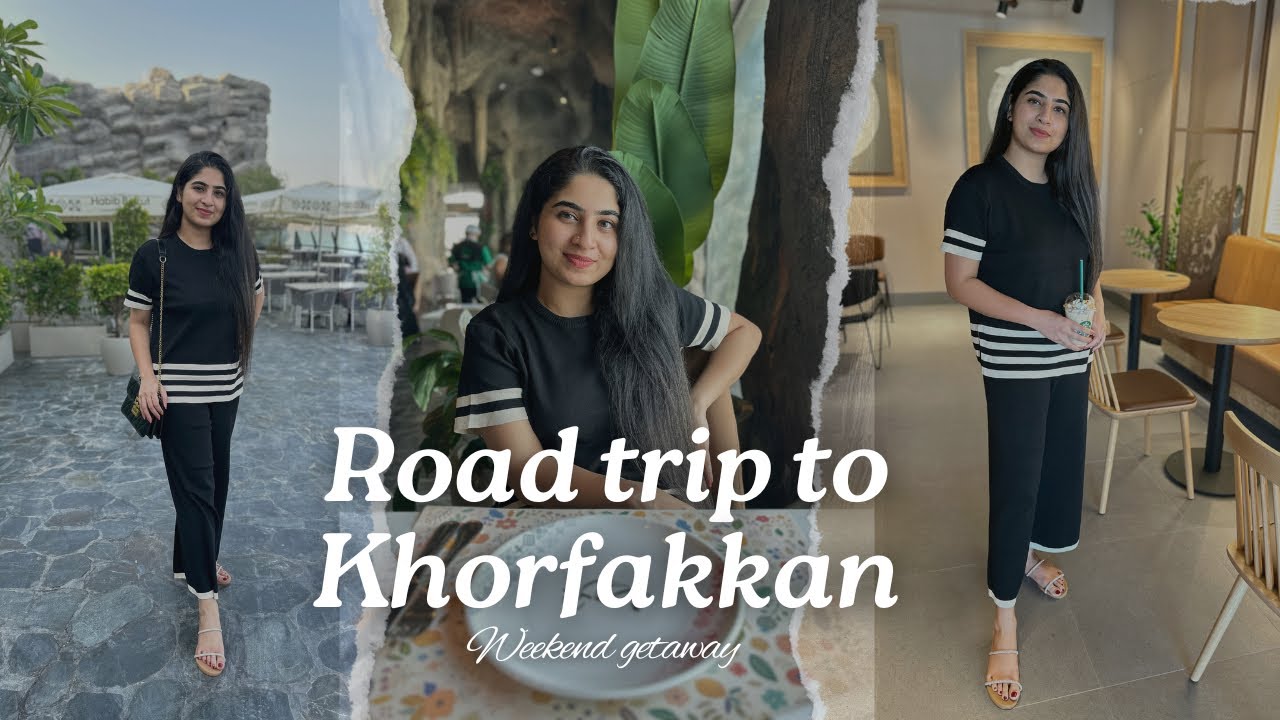 Weekend in Khorfakkan | Journey from Dubai | Waterfalls നുള്ളിൽ ഇരുന്ന് food കഴിച്ചാലോ