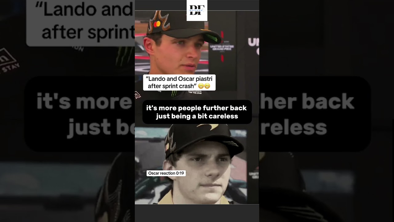 Awkward 😬🔥 Lando & Piastri Post Crash Interview in Austin 🏎️💥 #f1 #shorts #fyp