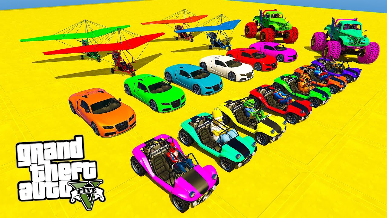 GTA V Epic New Stunt Race For Car Racing Challenge by Motorcycle, Cars and Planes