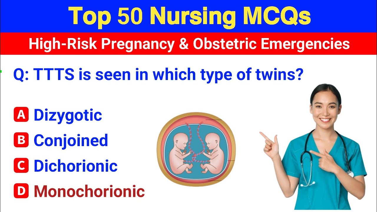 Top 50 Nursing MCQ | High risk pregnancy & obstetric emergencies MCQs | Nursing MCQs | Nursing exams