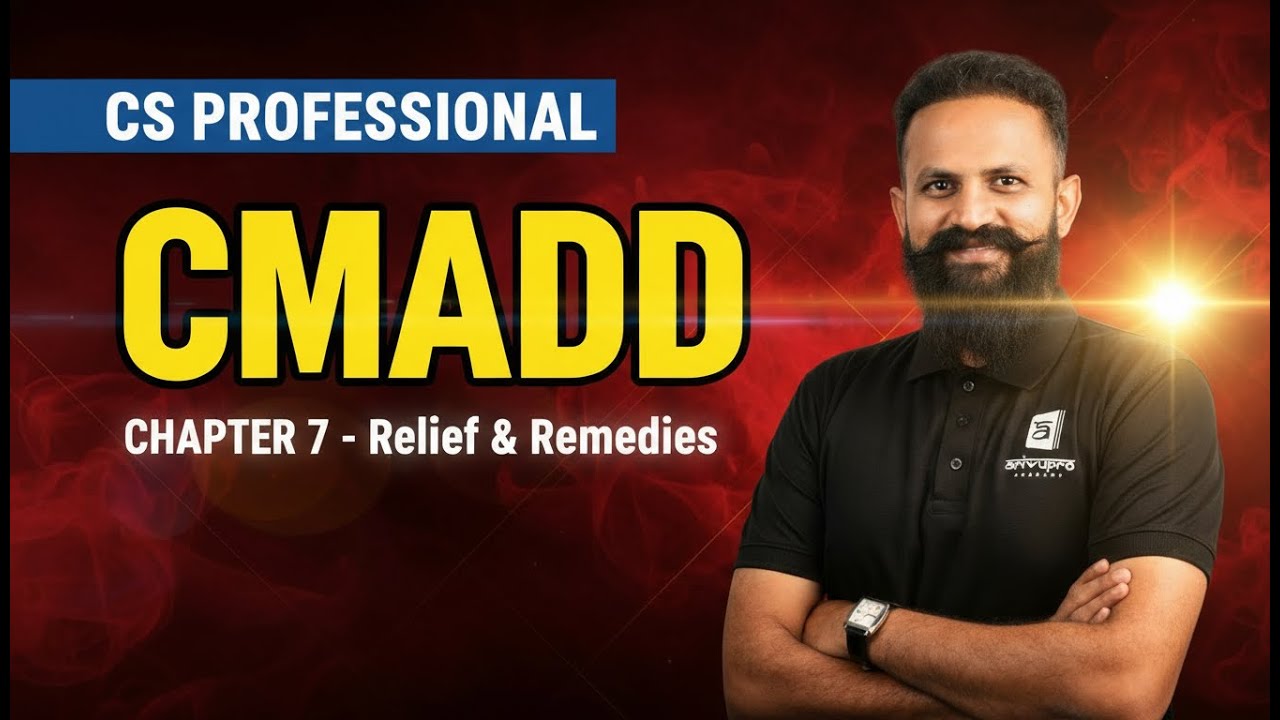 CS Professional CMADD Chapter 7: Relief and Remedies | Exam Ready!