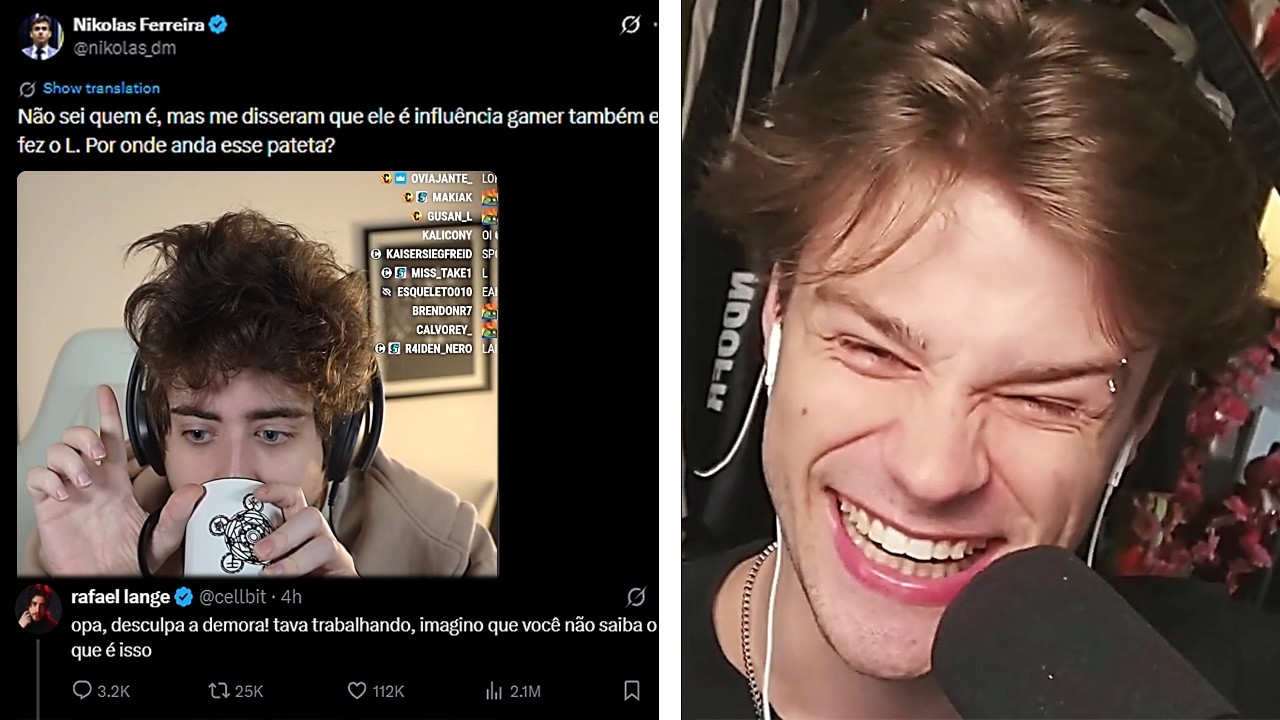 CEREAW QUEBRA com RESPOSTA do CELLBIT ao NIKOLAS FERREIRA!!!