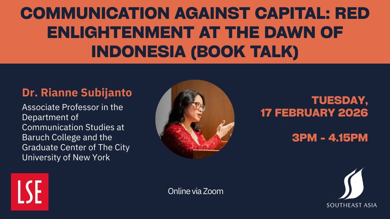 Communication against Capital: Red Enlightenment at the Dawn of Indonesia (book talk)