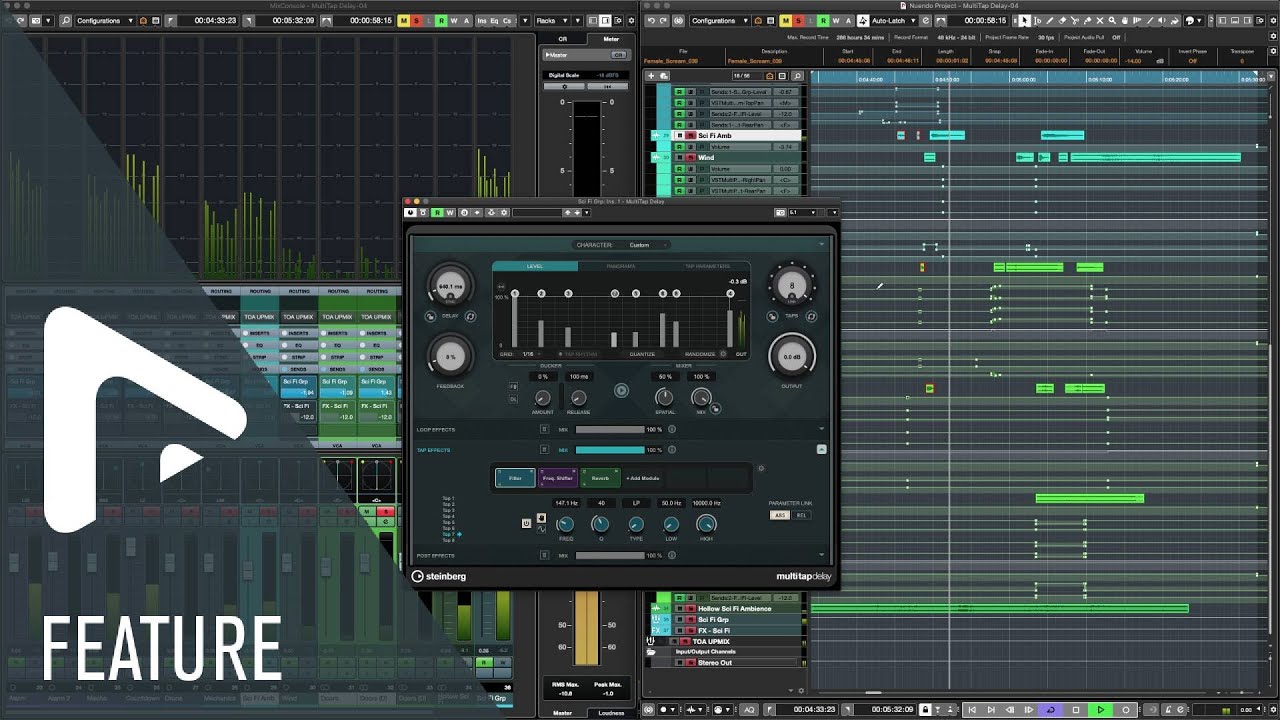 MultiTap Delay | New Features in Nuendo 11