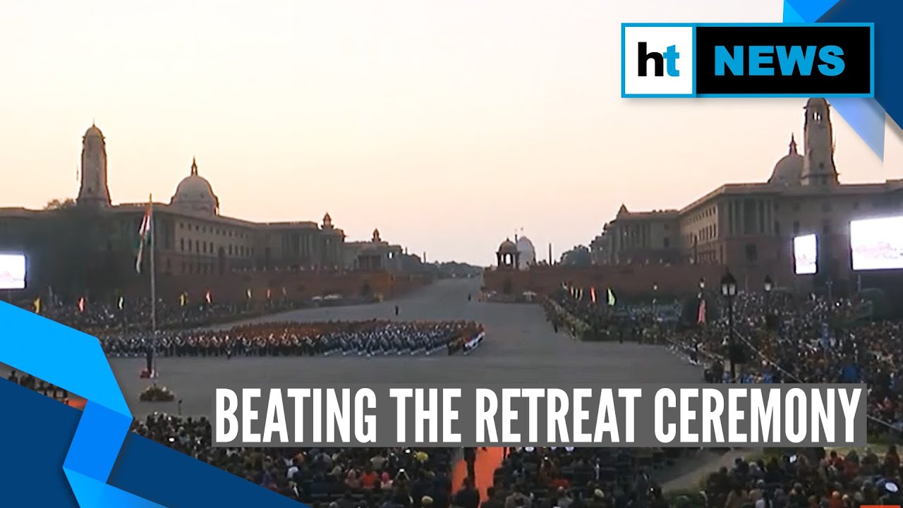 Watch: &lsquo;Beating the Retreat&rsquo; ceremony at Delhi&rsquo;s Vijay Chowk