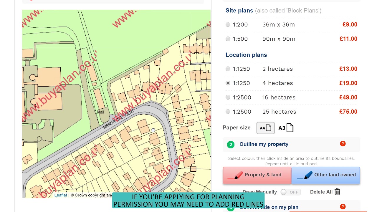 How to order a planning map