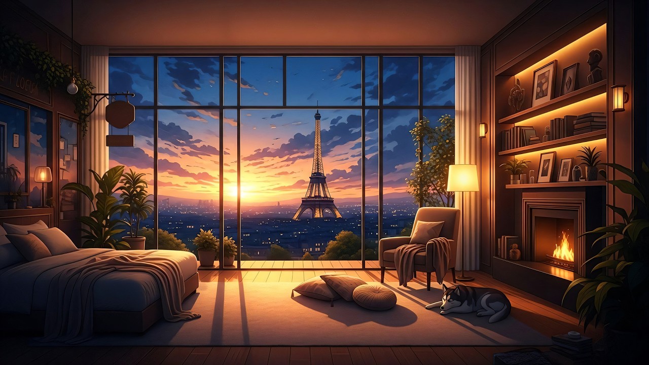 Golden Hour in Paris ✨ Chill Lofi Soul & R&B Beats for Relax & Warm Evenings