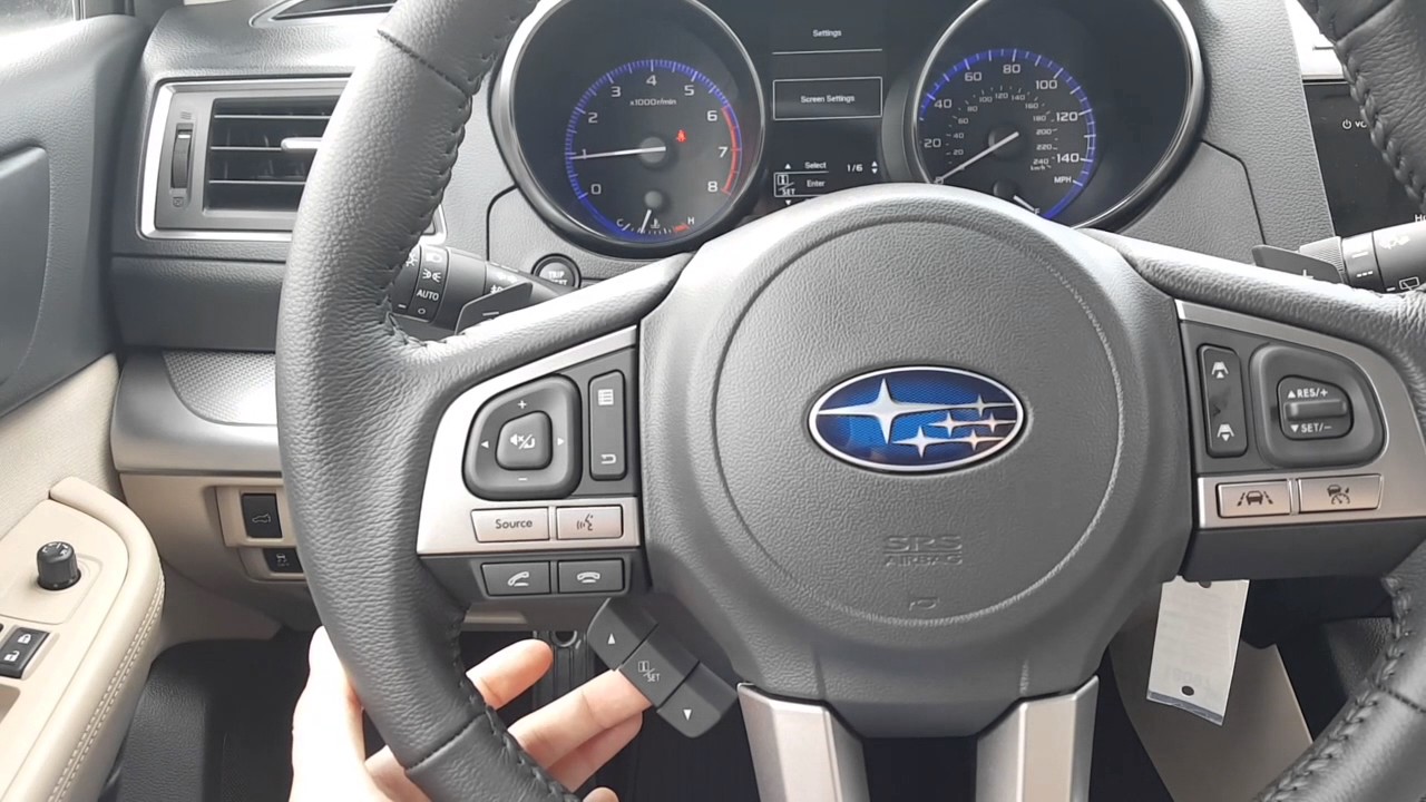 2017 Subaru Outback Dash Settings