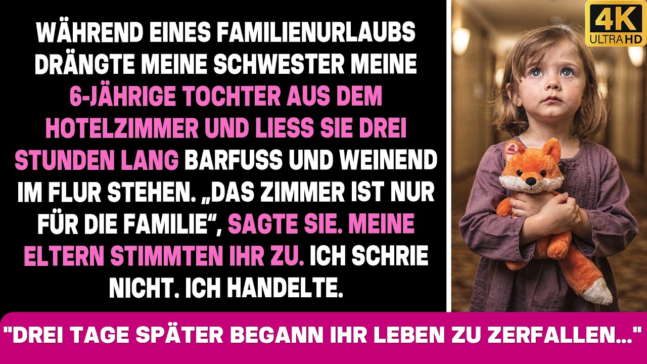 „Zimmer nur für Familie“, sagte sie & ließ mein Kind barfuß im Flur. Meine Rache war eiskalt...