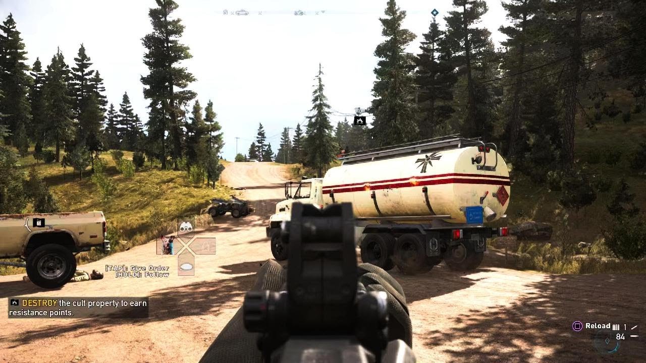 Far Cry 5 highest difficulty intense combat PS5 60 fps gameplay