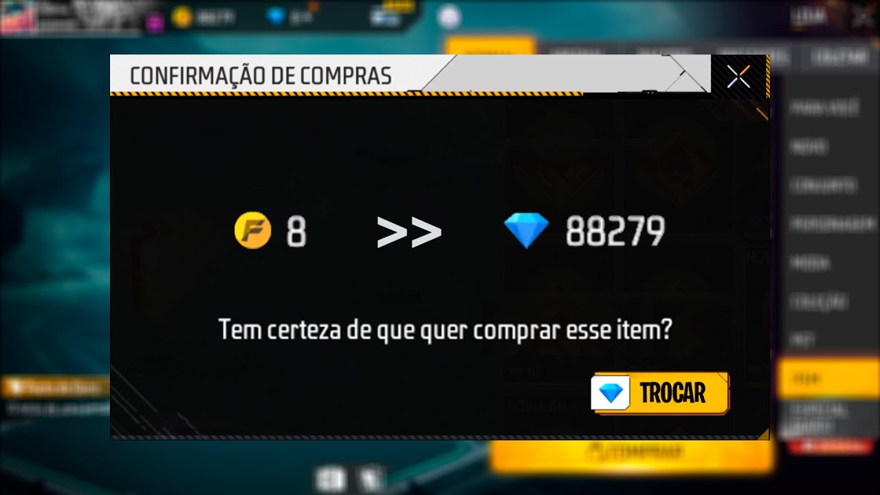 COMO TROCAR TODO O SEU OURO POR DIAMANTES NO FREE FIRE COMO TROCAR OURO POR DIAMANTE NO FREE FIRE!