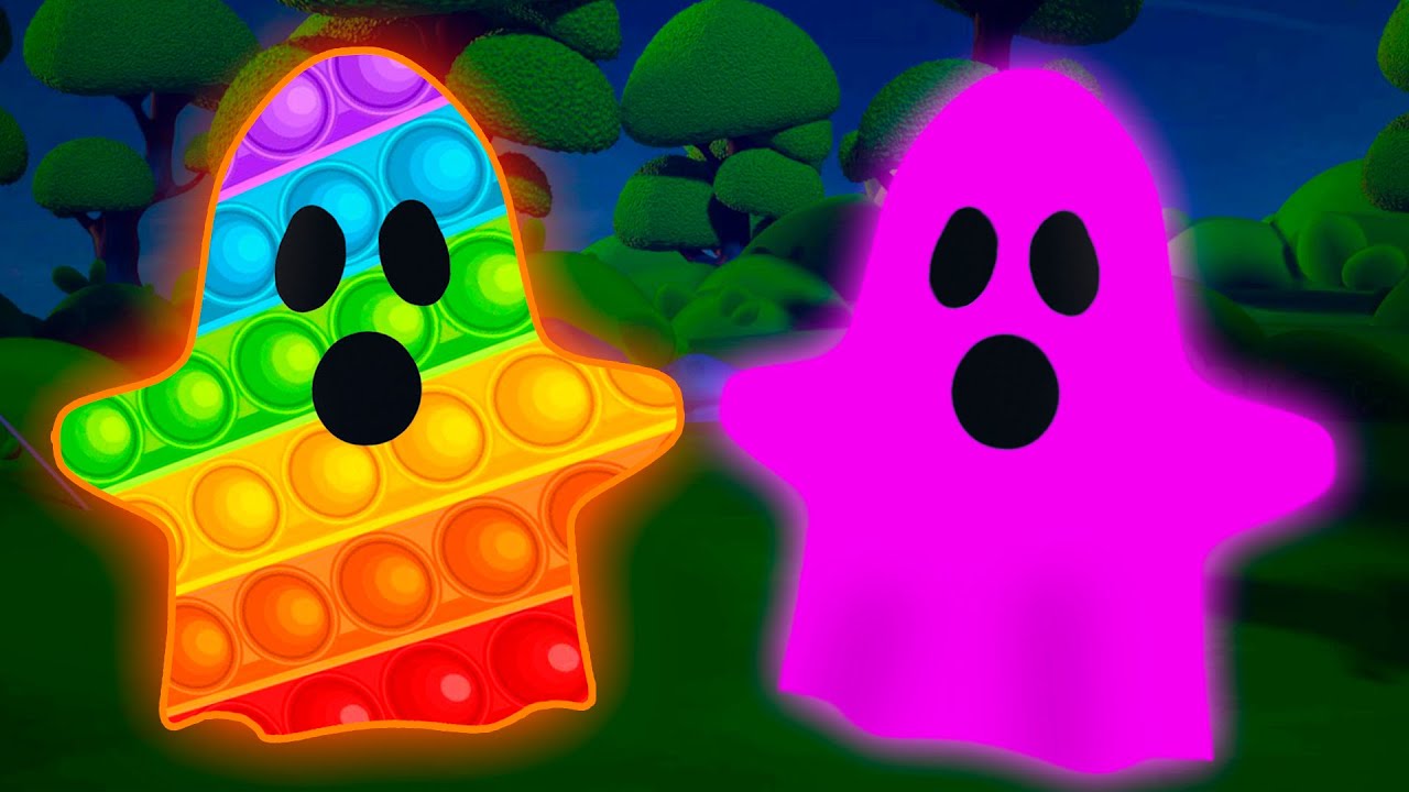 Dois Fantasmas Coloridos na Floresta 🌈 Desenho Animado