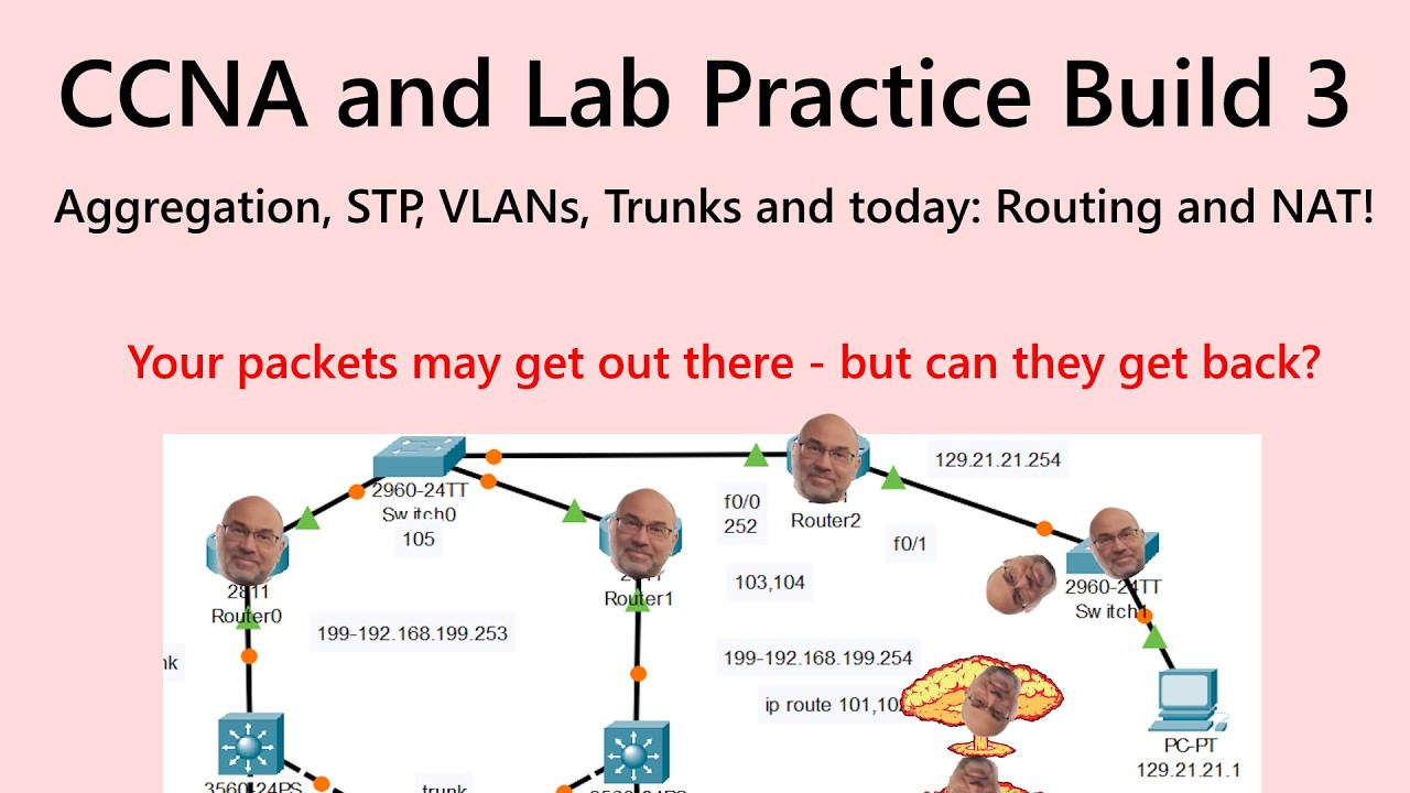 Let's Build! Part 3 CCNA and general lab practice: VLANs, routing, NAT and more!