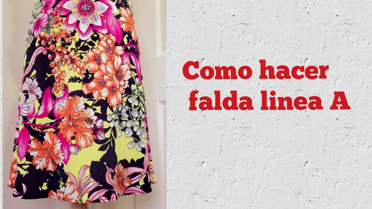 Como hacer molde para falda linea A