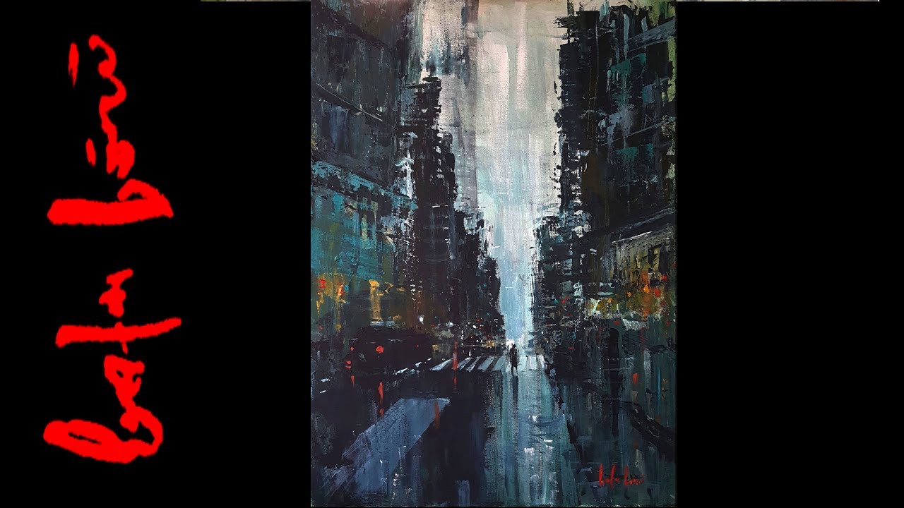 How to Paint New York Cityscape - Acrylic Painting Demo (Long Version)