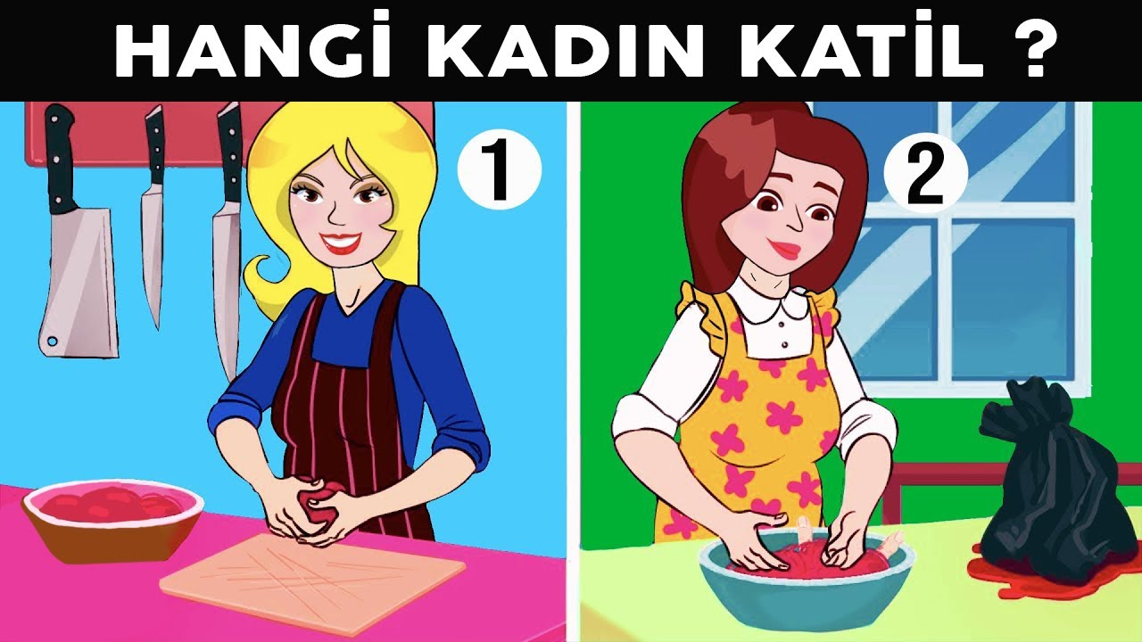 Hangi Kadın Katil? Beyin G&uuml;c&uuml;n&uuml; Test Ettirecek En Zorlu Bulmaca ve Bilmece Oyunları