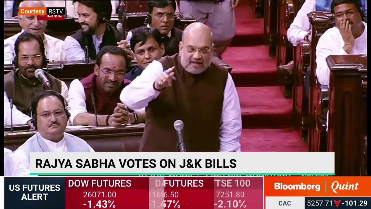 Rajya Sabha Votes on Reorganisation Of Jammu & Kashmir