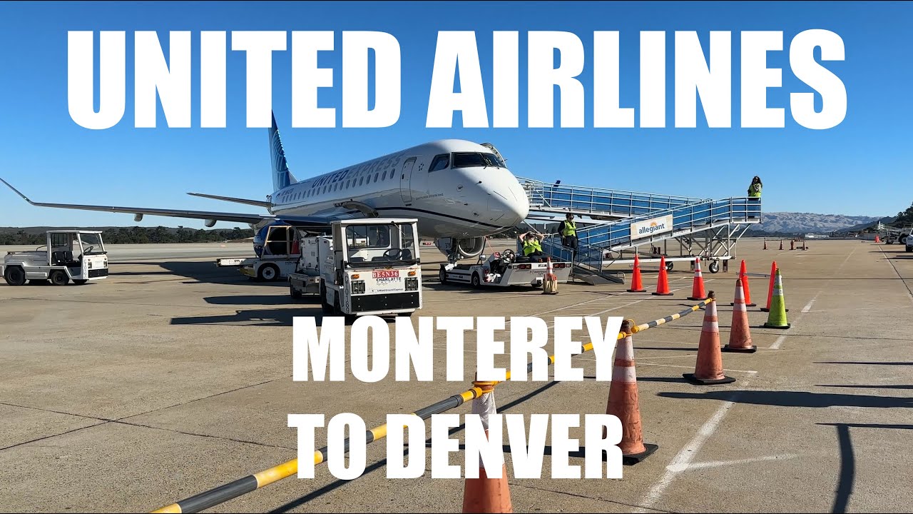 United Airlines Flight UA5620 | Monterey (MRY) - Denver (DEN) | Full Takeoff & Rockies Embraer E175