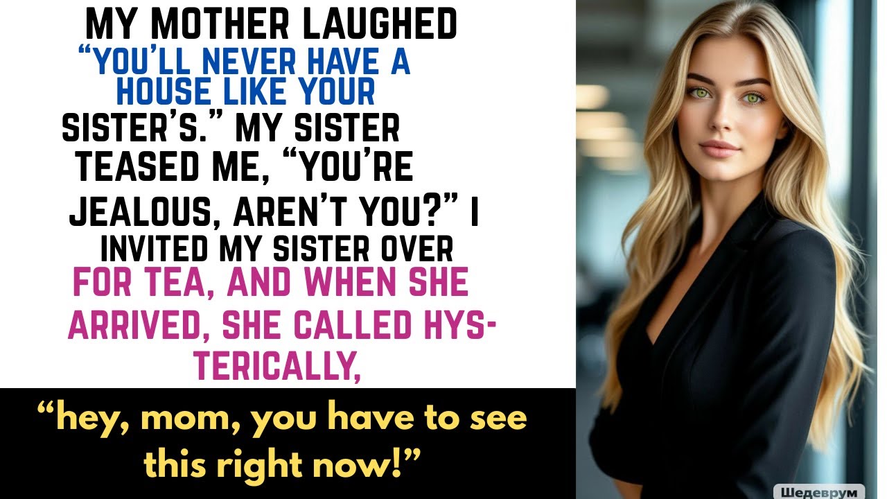 My mother laughed, “You'll never have a house like your sister's.” My sister teased me...