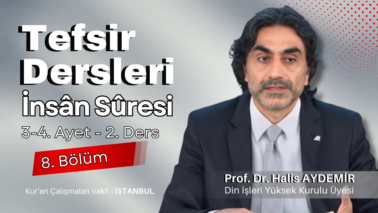 76 - İnsân Suresi - 3-4. Ayet  2. Ders - Tefsir Dersleri - Kur'an Çalışmaları Vakfı - 13.06.2020