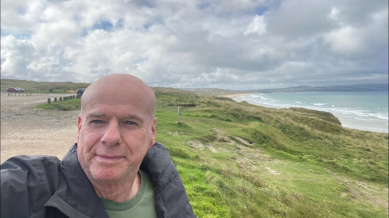 Staying at Gwithian farm hayle Cornwall  , walking to Gwithian towens beach and Godrevy beach cafe