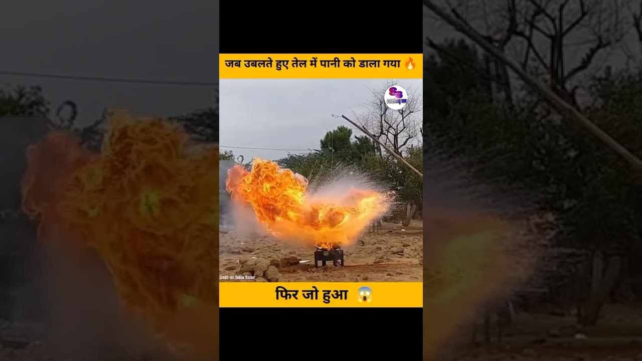 Hot oil Vs water🔥😱 Experiment by@MRINDIANHACKER @CrazyXYZ @TheExperimentTv #shorts