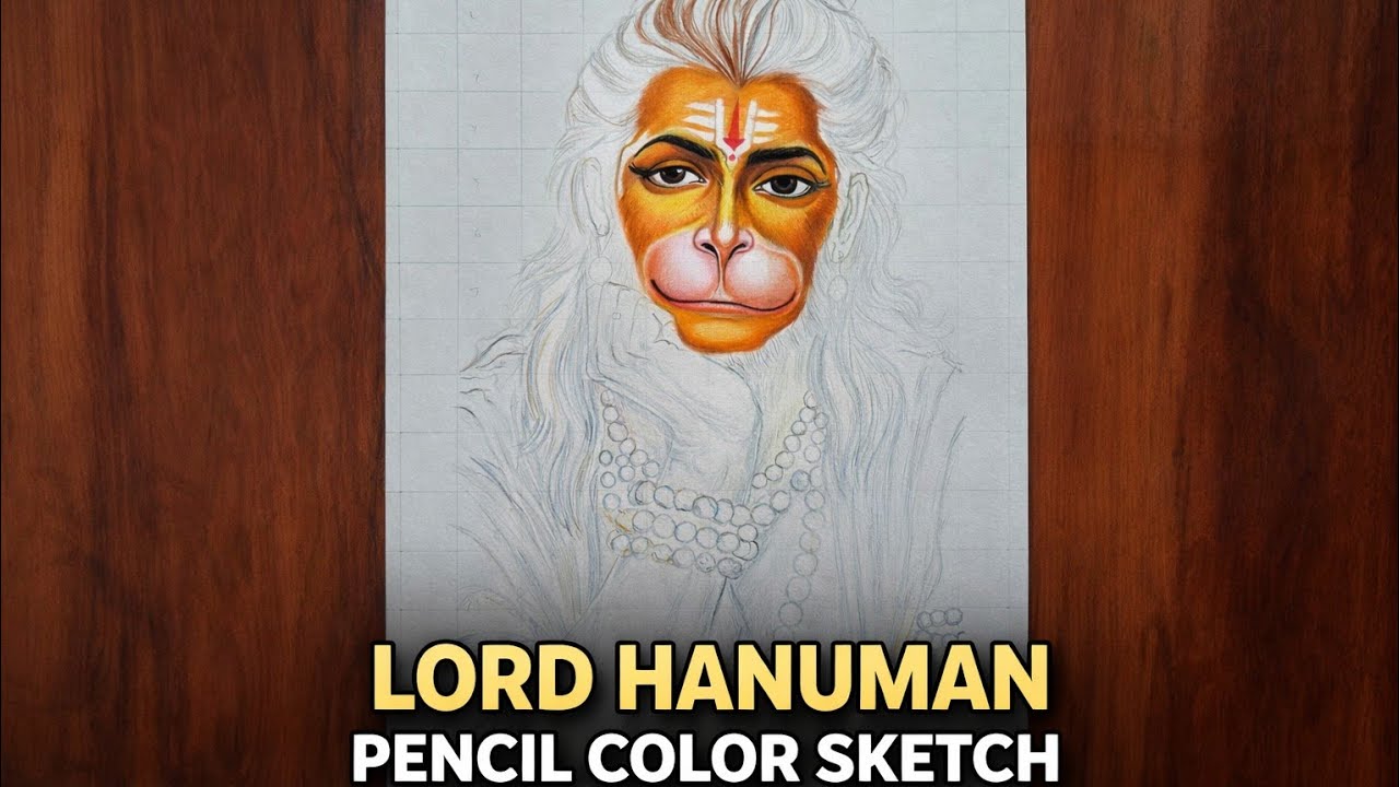 🔥 Jai Bajrangbali 🚩 Hanuman Ji Color Pencil Sketch | Part 2 | Realistic Coloring Process