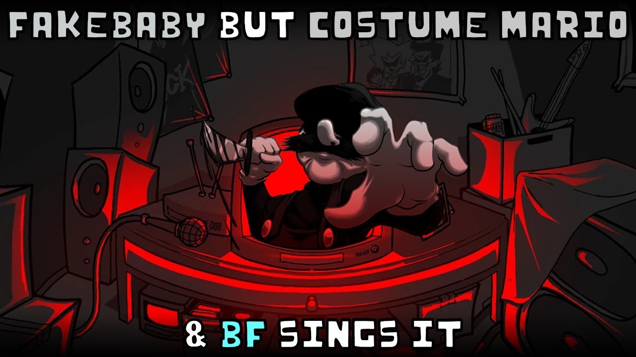 Fakebaby but Costume Mario & BF sings it | FNF: Hit Single Real cover