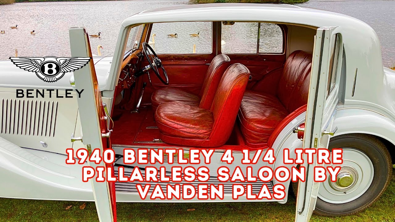 Beautiful Pillarless 1940 Bentley 4 1/4 Litre Overdrive Pillarless Saloon by Vanden Plas Frank Dale
