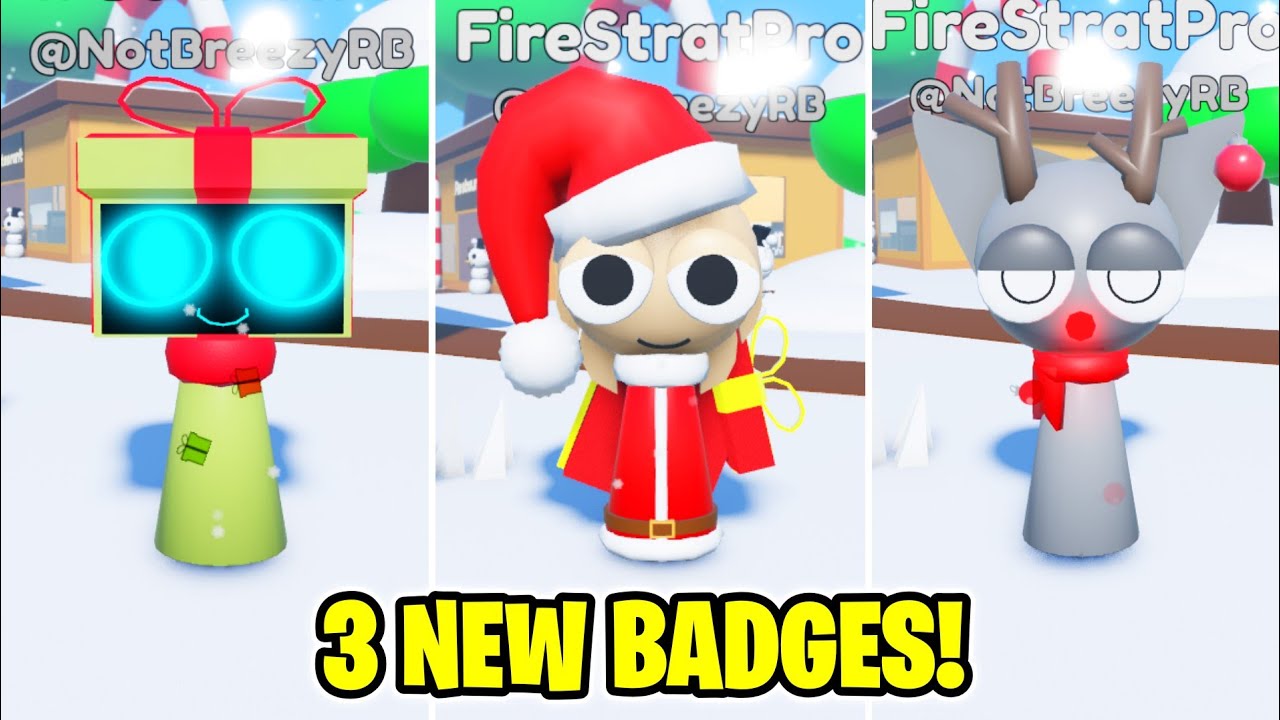 (CHRISTMAS!) 3D SPRUNKI RP AND ANIMATIONS - How to get ALL 3 NEW BADGES!! NEW GAMEPASS! (ROBLOX)