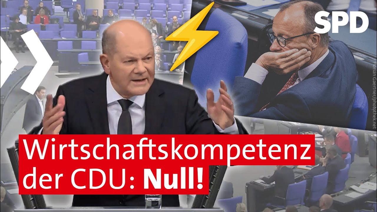Kanzler Scholz: Null ökonomischer Sachverstand bei CDU!