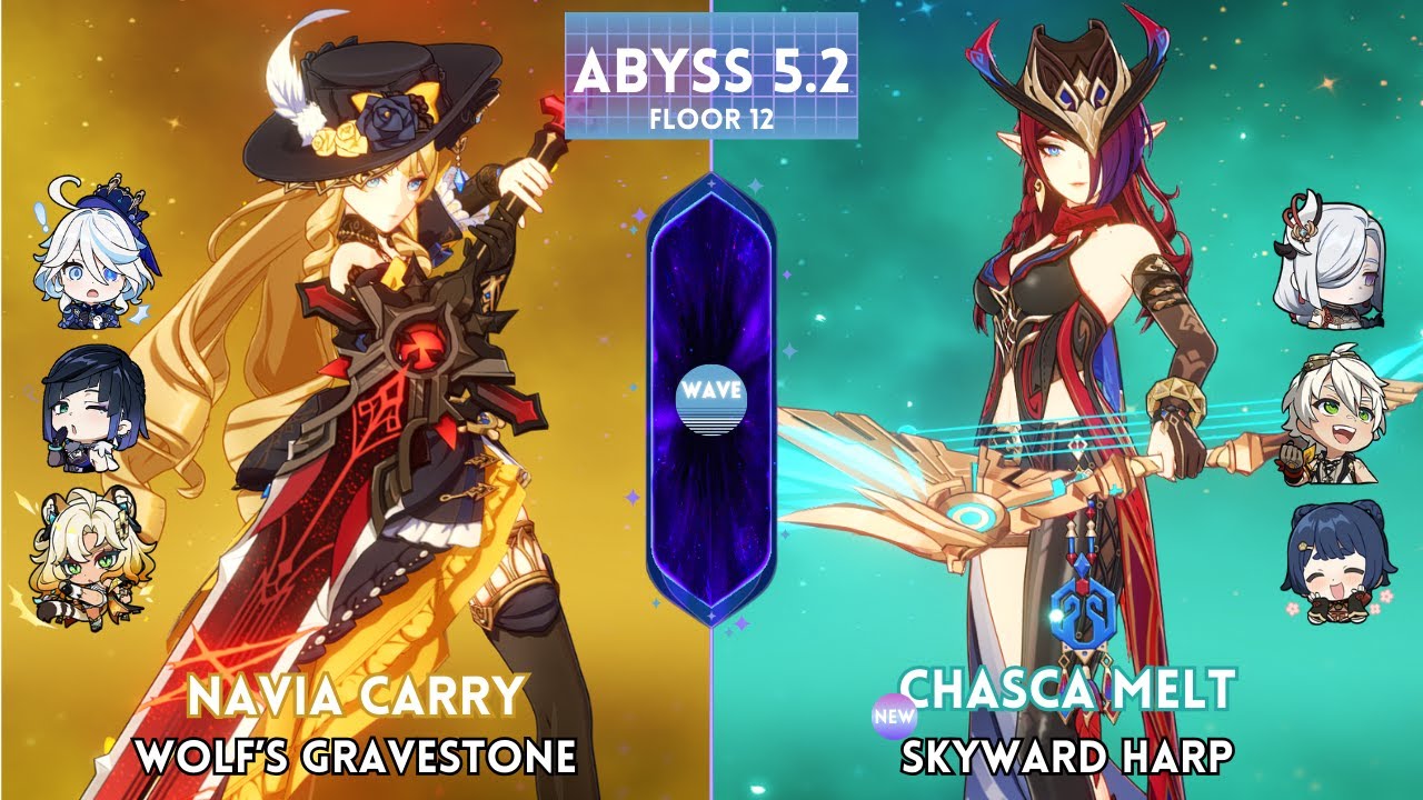 C0 Navia Carry  & C0 Chasca Melt | Spiral Abyss 5.2 - Genshin Impact