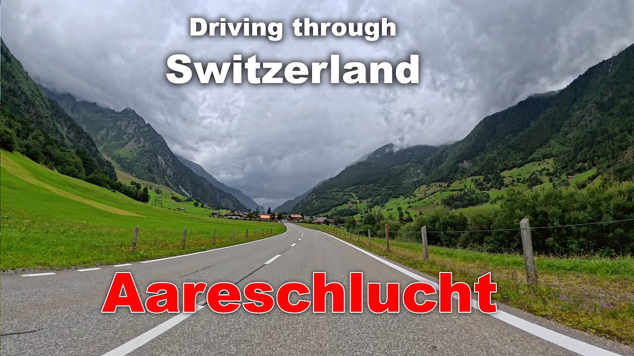 Switzerland Drive from Handegg Guttannen  to  Aareschlucht July 2025 4k