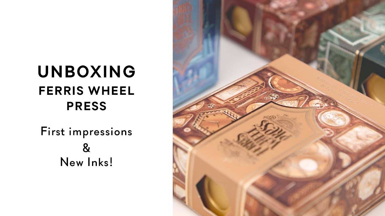 UNBOXING & First Impressions Ferris Wheel Press New fountain pen Ink Colors!