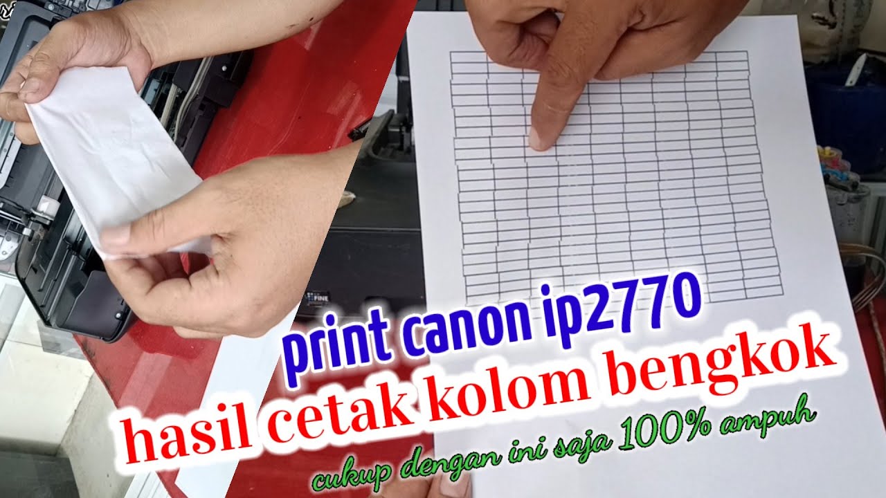 Cara Mudah mengatasi Printer Canon IP2770 Hasil Cetak Garis Tidak Lurus, Bengkok, Patah-Patah