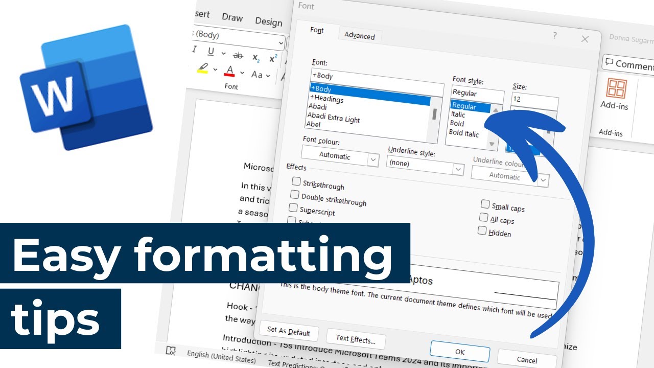 Microsoft Word - Easy formatting tips