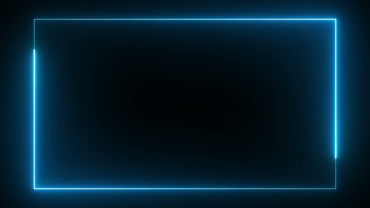 Blue Neon Frame Loop Background Video | No Copyright Motion Loop Video 