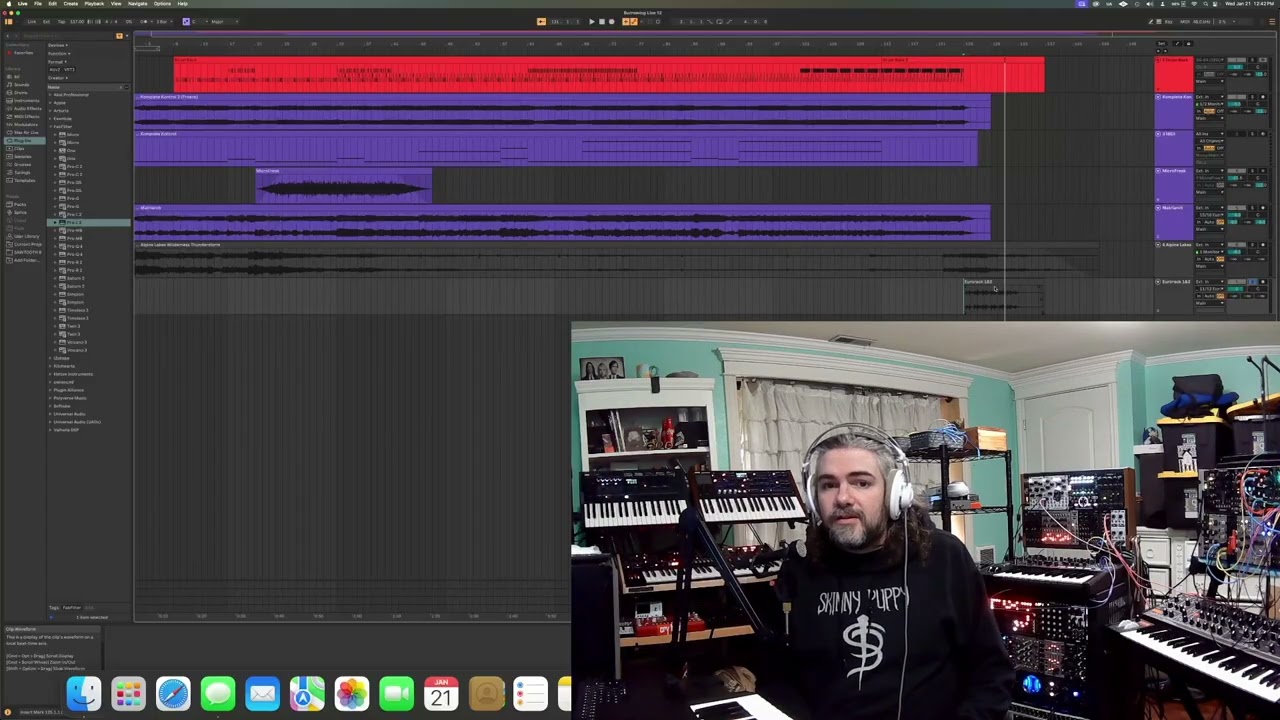 Mixing an Industrial Instrumental with a Hybrid Digital/Analog/Eurorack Setup: