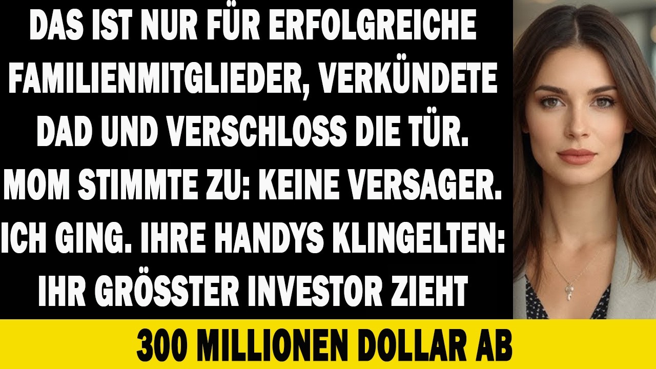 FAMILIE WARF MICH AUS DEM MEETING... DABEI BIN ICH IHR EINZIG PROFITABLES INVESTMENT HIER!!
