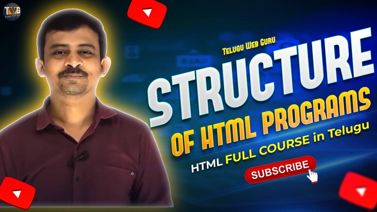 Structure of html programs explained in telugu